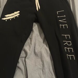 Live Free savage swim Black Joggers euc size small comfy and warm